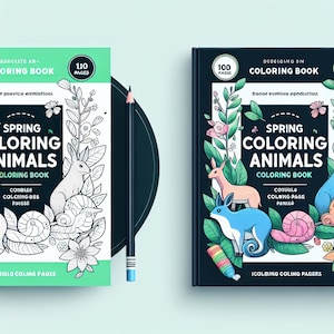 100 Spring Animals Pages Coloring Book PDF, Digital Download for Kids and Adults, Fun Activity Gift, Printable Coloring Pages, Animals PDF