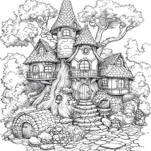 100 Magical Forest Fairies Pages Digital Coloring Book PDF for Kids and ...