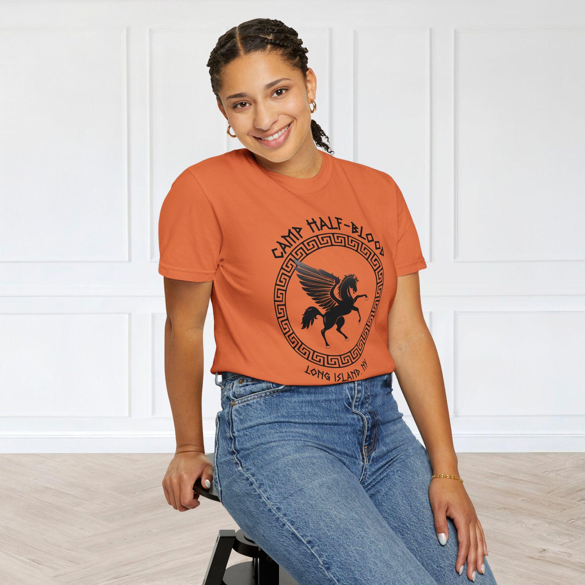 Camp half-blood New York Dames Zwart T-Shirt Size L
