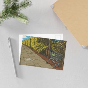 Carte postale drôle de chariot, carte de chariot, cadeau drôle pour un ami, carte de voeux hilarante pour un ami, carte postale d'humour de petit garçon
