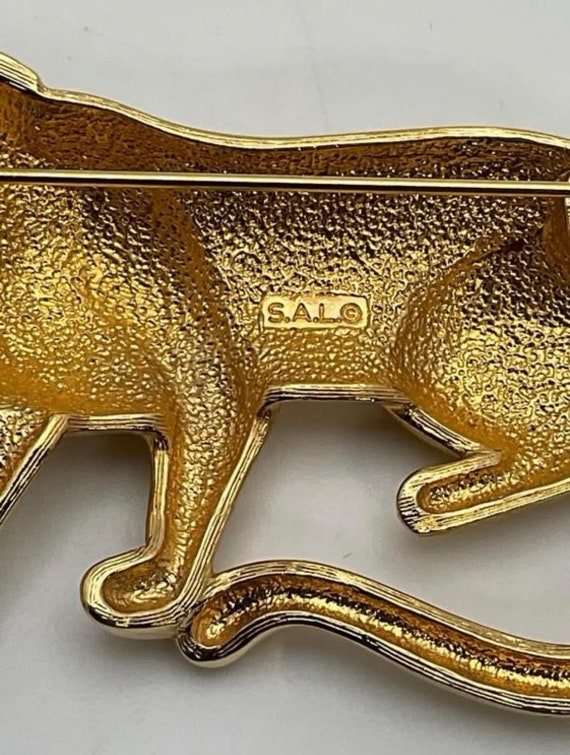 Swarovski S.A.L. Signed Leopard Brooch - image 6