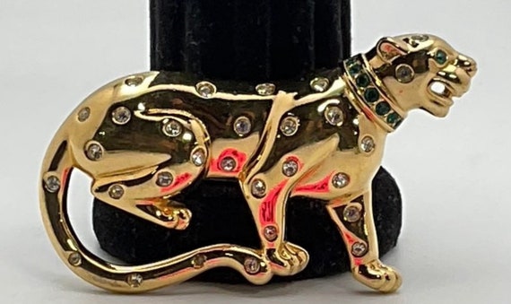 Swarovski S.A.L. Signed Leopard Brooch - image 2