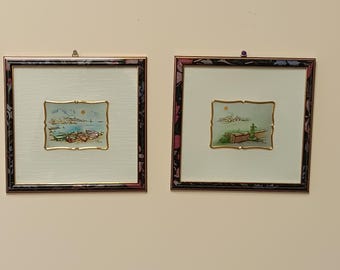 Paire de reliefs vintage en argent italien - Signée Elena - Creazioni Artistiche.