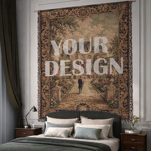 Custom Woven Tapestry vintage verdure personalized cotton wall hanging photo wall hanging personalized tapestry gift custom verdure vintage