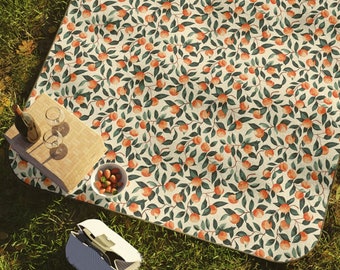 Peaches Picnic Blanket fruits Farmhouse Spring baby picnic mat waterproof fruit outdoor blanket beach waterproof outdoor baby play mat