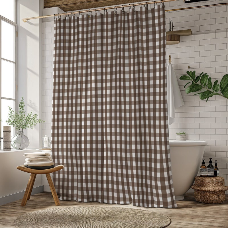 Light Brown Shower Curtainnull
