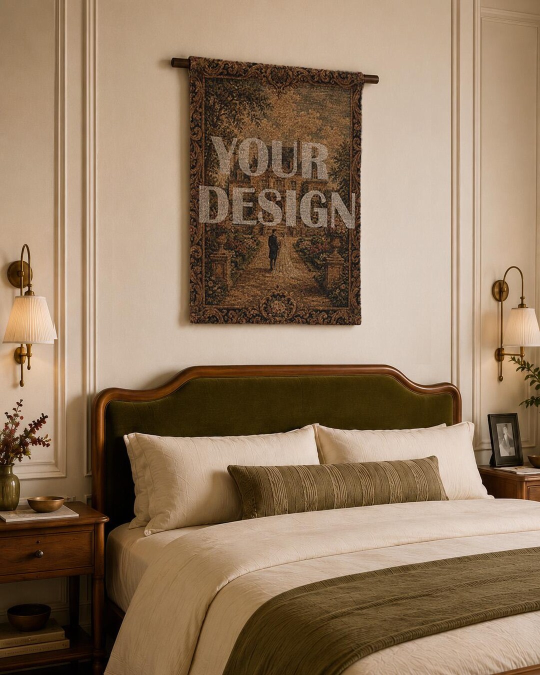 Custom Woven Tapestry Personalized Cotton Wall Hanging With Rod Pocket ...