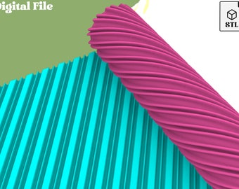 Christmas Candy Cane/ Polymer Clay Seamless Texture Roller/ Digital STL file for use on a 3D Printer