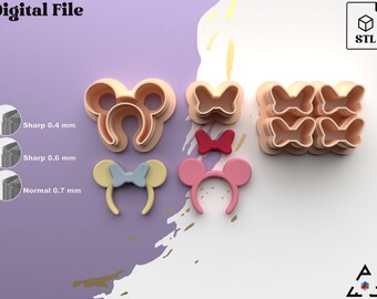Taglierina per argilla polimerica con fascia per capelli Mousy: file STL per stampante 3D
