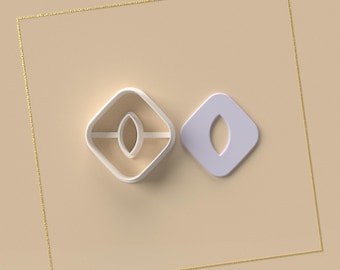 Rectangular Retro Shape Polymer Clay Cutters | Digital STL File | 7 Sizes | 3 Cutting Versions