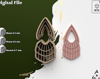 Taglierina per argilla polimerica Boho Tear Window: file .STL per stampante 3D