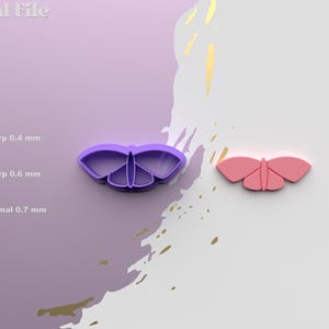 Polimer Clay Cutter Butterfly/ Cutter 6 Size 3 versión cut/ Digital STL file for use on a 3D Printer
