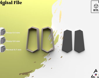 Taglierina per argilla polimerica esagonale irregolare: file .STL per stampante 3D