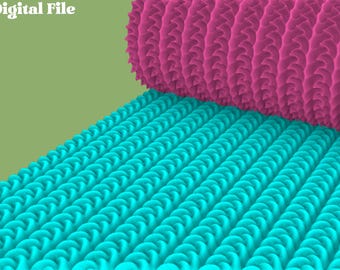 Knit Texture Roller/Polymer Clay Seamless Texture Roller/Digital STL file for use in a 3D printer