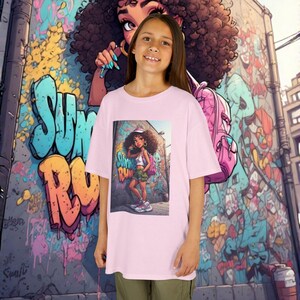 Trendy Kids Tee | Graphic Tee | Summer Vibes | Street Art Style | Birthday Gift | Playdate Wear | Casual Fashion