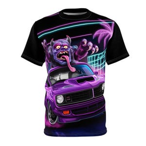 Monster Muscle Car Cartoon uniseks T-shirt, T-shirt, sweater, hoodie | Cadeau voor oldtimerliefhebber