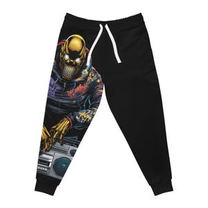 Monster Graffiti Joggers, Cool Athleisure Streetwear Pants, Urban Style Sweatpants, Hip Hop Fashion Bottoms, Trendy Workout Trousers