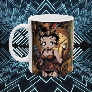 Ceramic Mug, 11oz, 15oz, Cute Betty Boop Pictures, Gift for Cartoon Lovers, Coffee Cup, Tea Mug, Kitchen Decor, Birthday Present, Novelty