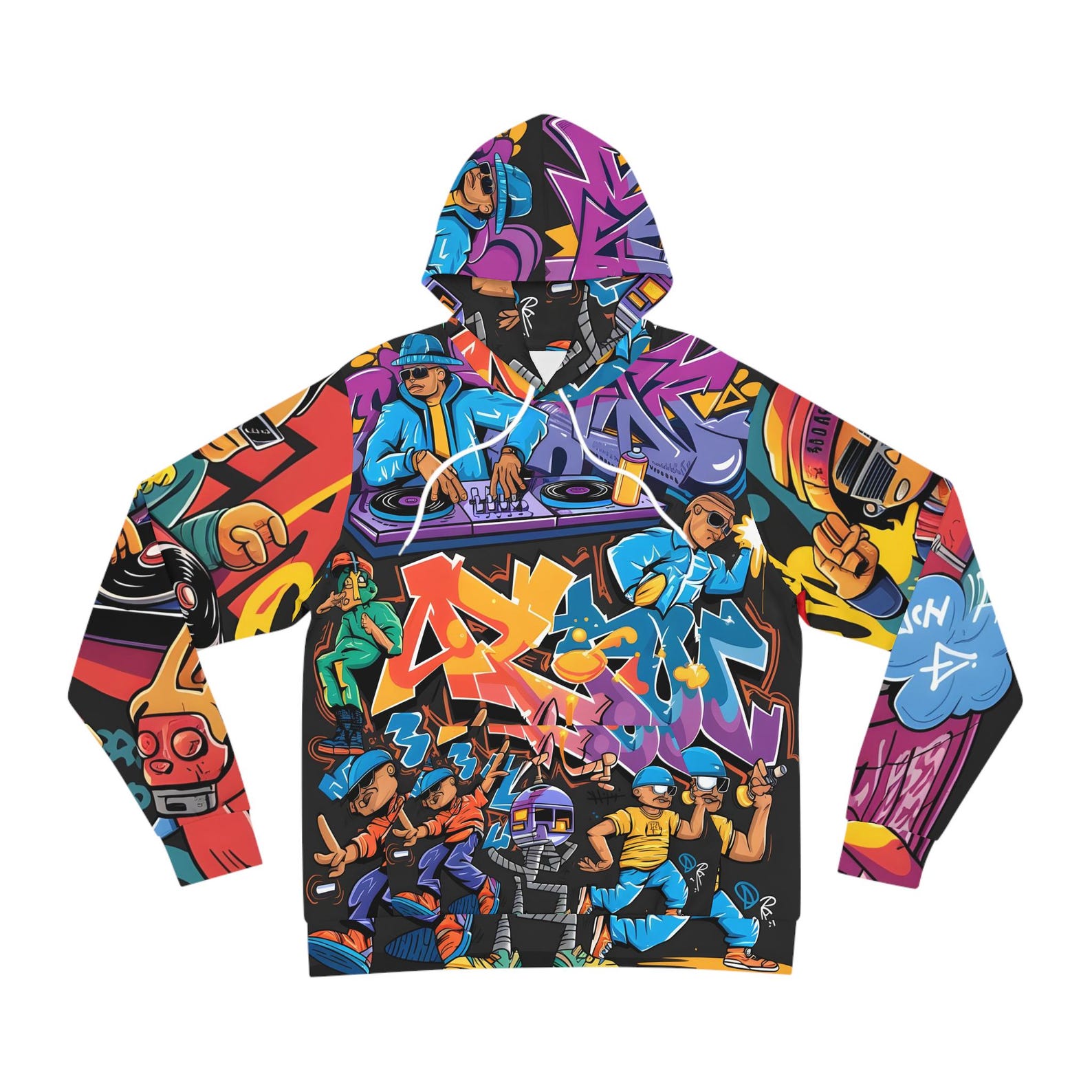 Graffiti Hiphop Print Women's Hoodie