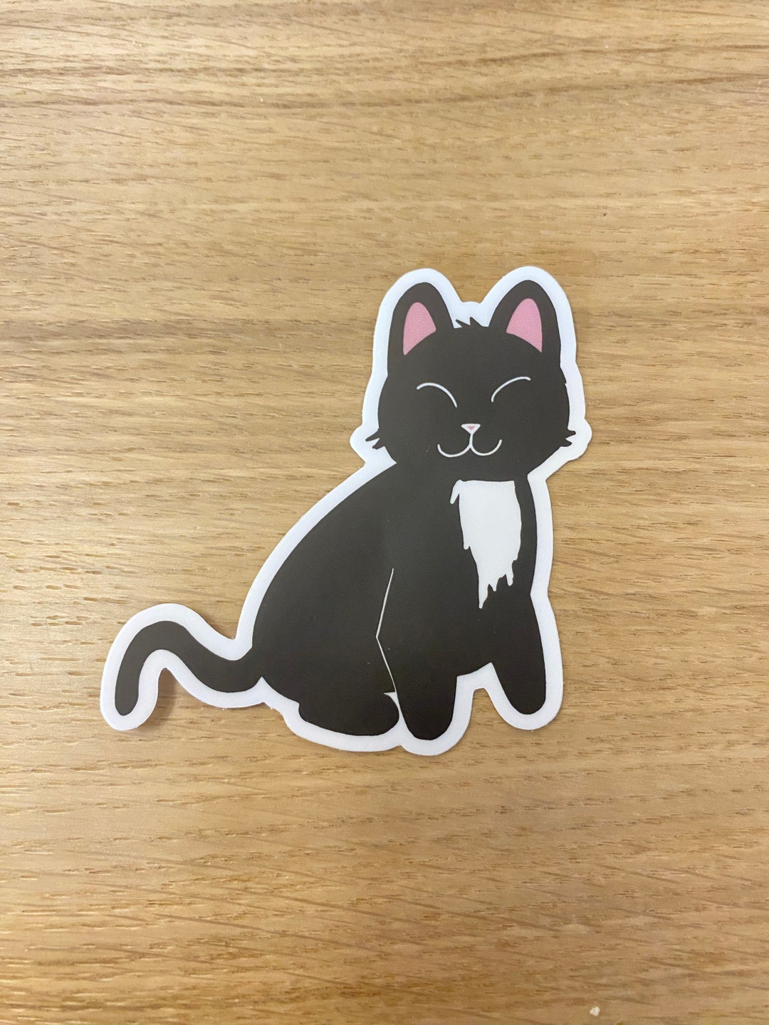 Cute Black Cat Vinyl Sticker / Kawaii Cat / Decal for Laptops & Water ...