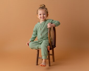 Waffle romper “Cactus” | Rompers for girls and boys | Waffle knit | Waffle fabric | Cotton | Baby & Children's Clothing | MINNIQ®