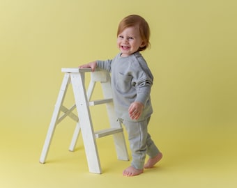 Oversize sweat set “Grey” | Jogging suit for children | Two-piece suit for babies | Sweatshirt | Sweatpants | Baby & Children's Clothing | MINNIQ®
