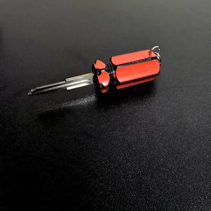 Mitsubishi 3000GT Red/Black Screwdriver Blank Key