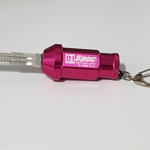 Honda Del Sol Pink LugNut Blank Key