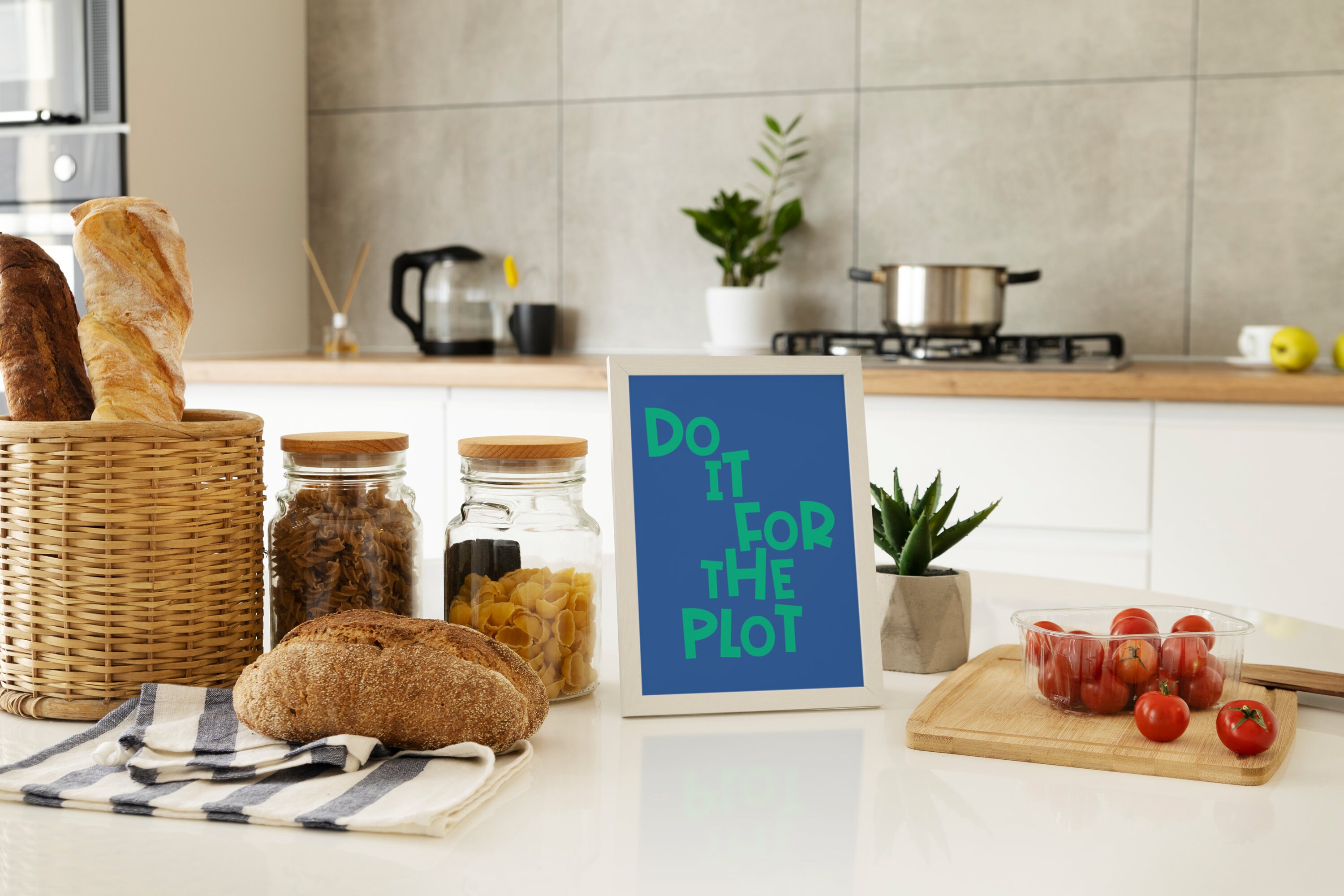 Do It for the Plot Poster Aesthetic, Dopamine Decor Manifestation Quote ...