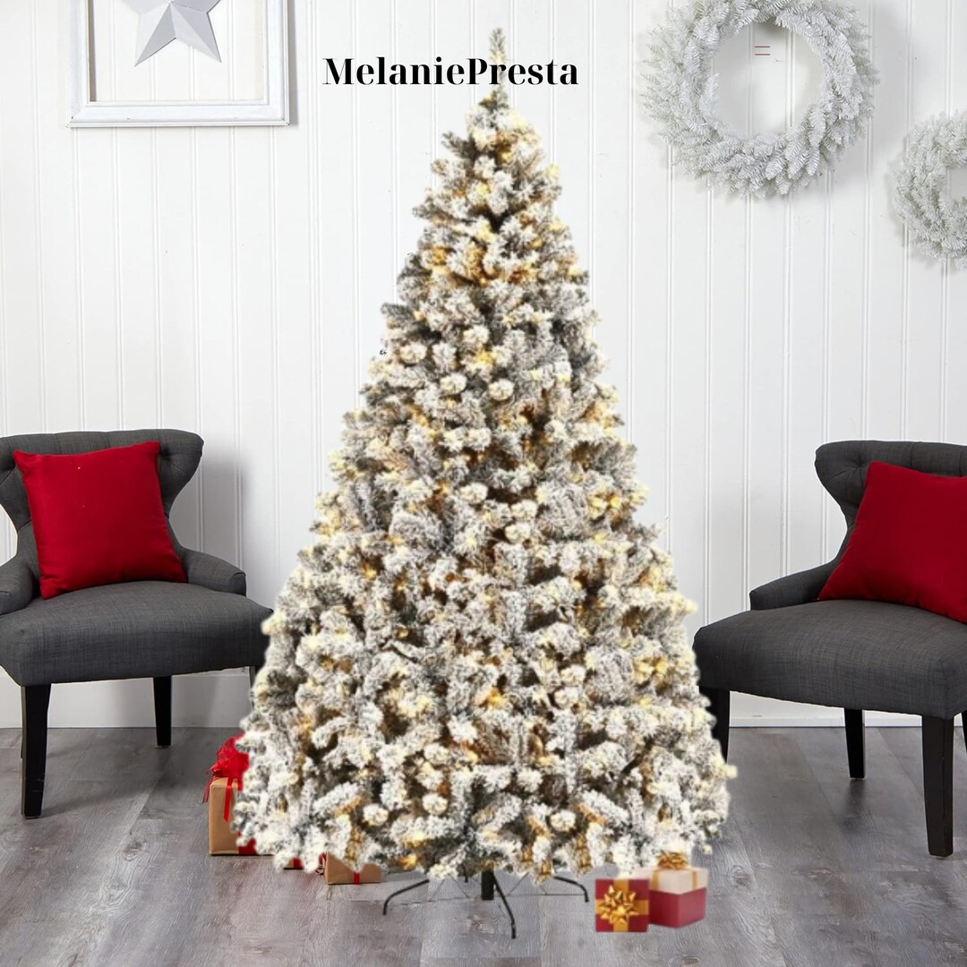 Prelit Artificial Christmas Tree 6 Feet Tall Pine Tree With Etsy