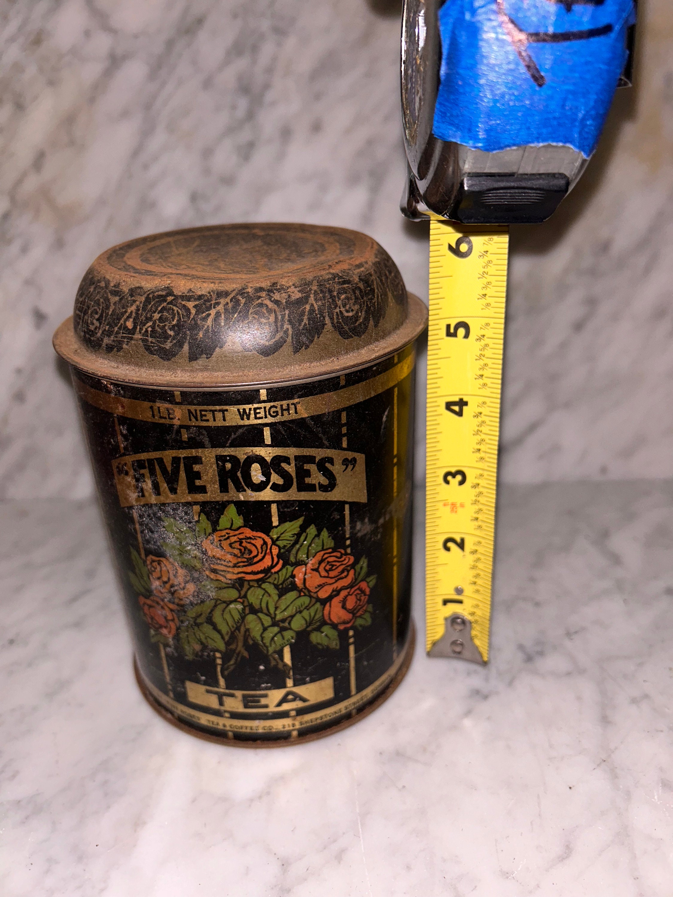 Vintage Five Roses Tea Tin - Etsy