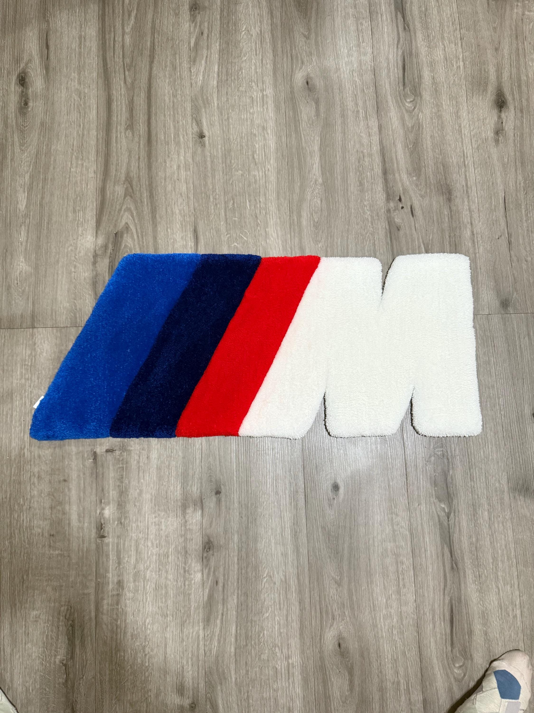 BMW M Inspired Tufted Rug – Handmade Motorsport Logo Rug – Car ...