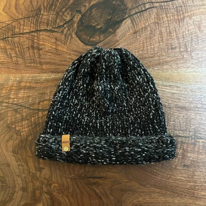 Handmade Crochet Hat Beanie | Winter Hat | Black Tweed - Multiple Colors Available | Hoot Handmade Co.