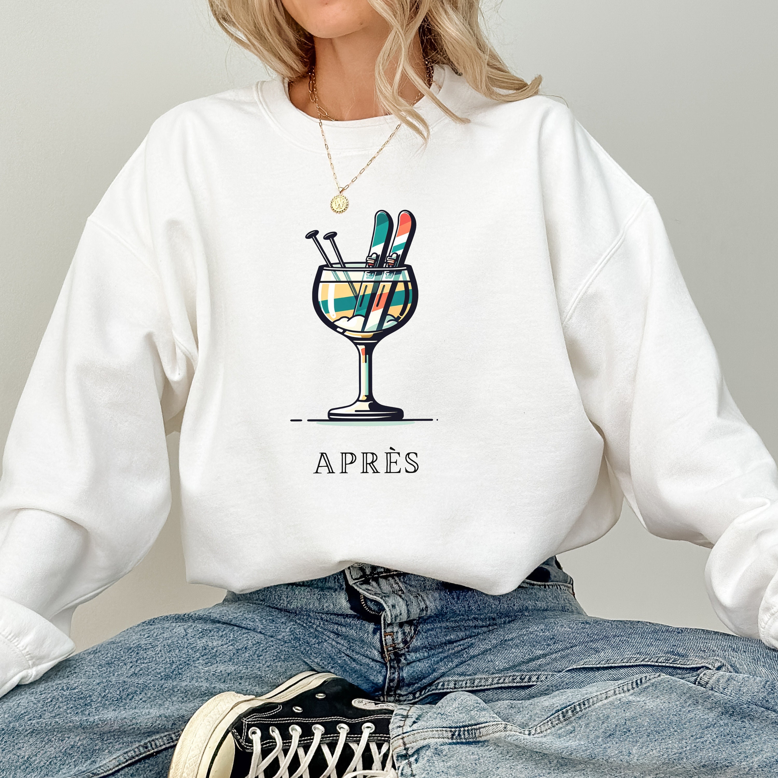 Vintage 70s Apres Ski Light Blue Sweater