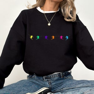 Retro Ski Sweatshirt Gift for Skier Retro Ski Sweater Ski Crewneck Retro Ski Pullover Skier Gift
