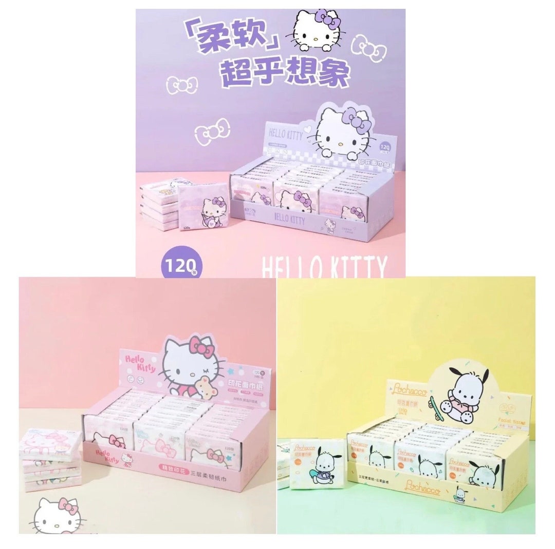 Hello Tissue 6packs Sanrio Travel Pocket Tissues Hello Kitty/pochacco - Etsy