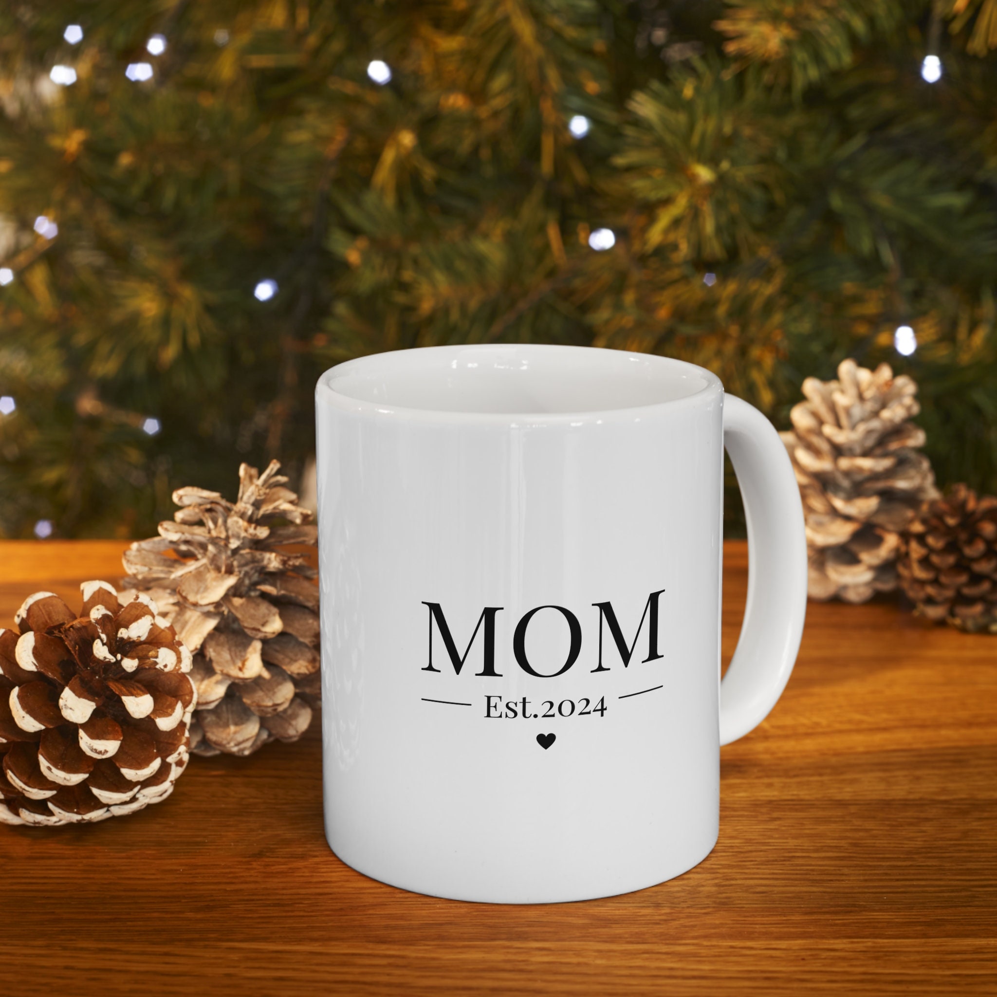 Mom Est Date With Wreath Mug