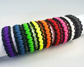 Adjustable Paracord Bracelet | Handmade with USA Made 550 Paracord | 9 Color Options