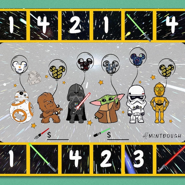 Gra Światło kontra Ciemność - Cyfrowe Pobieranie PDF Do Wydruku - Oszczędności na Planszy Do Gry, Śledzenie Panelu, Urocze Zabawne Wyzwanie Oszczędnościowe