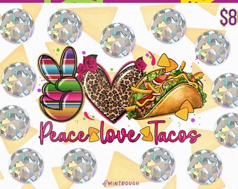 Peace Love Tacos Scratch-Off Challenge - Savings Tracker, Fund Tracker, Budget Tracker, Cash Envelopes, Scratcher Savings