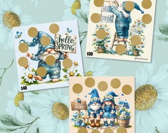 Hello Spring Small Scratch-Off Challenge - Savings Tracker, Fund Tracker, Budget Tracker, Cash Envelopes, Cash Stuffing, Scratcher Savings