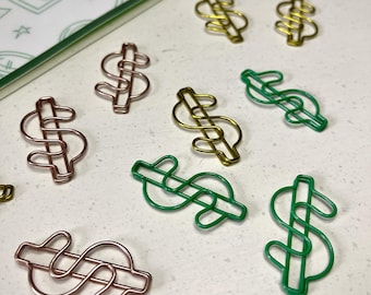 More Dollar Sign Clips - Cash Stuffing, Mini Monday, Mini Challenges, Cash Envelope, Savings Binder, Tracker Dashboard, Accessories