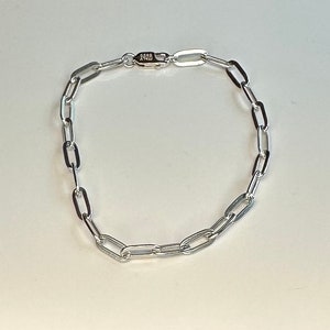 Büroklammer Armband 925 Sterling Silber Bild 3