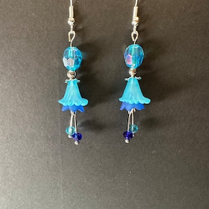 Earrings, new listing, jewelry, Handmade, boho flower dangle earrings, drop earrings, dangle earrings, boho jewelry, vintage style earrings