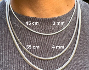 18k Gold Snake Chain Necklace, Stainless Steel Snake Chain, Perfect Gift for Her or Him, Versatile Necklace for Women and Men, Jewelry Gift