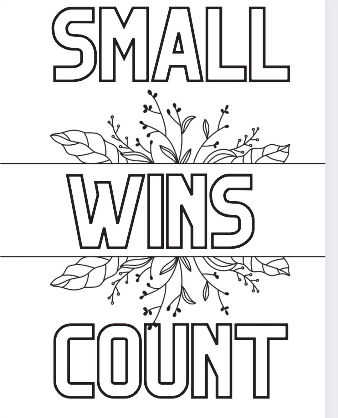 Small Wins Count Coloring Page - Etsy
