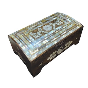 Jewelry Wooden Box, Handmade Box with Pearl Inlay, Jewelry Storage Box, Gift box, Wooden box with mother of pearl inlay