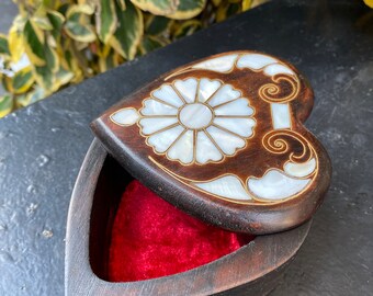 Caja de nácar Caja de regalo de madera, recuerdo personalizado hecho a mano para él/ella, caja de madera personalizada vacía de boda, regalo romántico en blanco