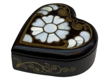 Caja de nácar Caja de regalo de madera, recuerdo personalizado hecho a mano para él/ella, caja de madera personalizada vacía de boda, regalo romántico en blanco