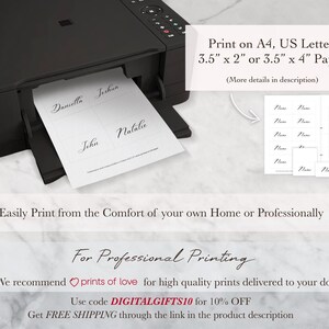 Printable Place Cards Template, Canva Custom Editable and Digital ...